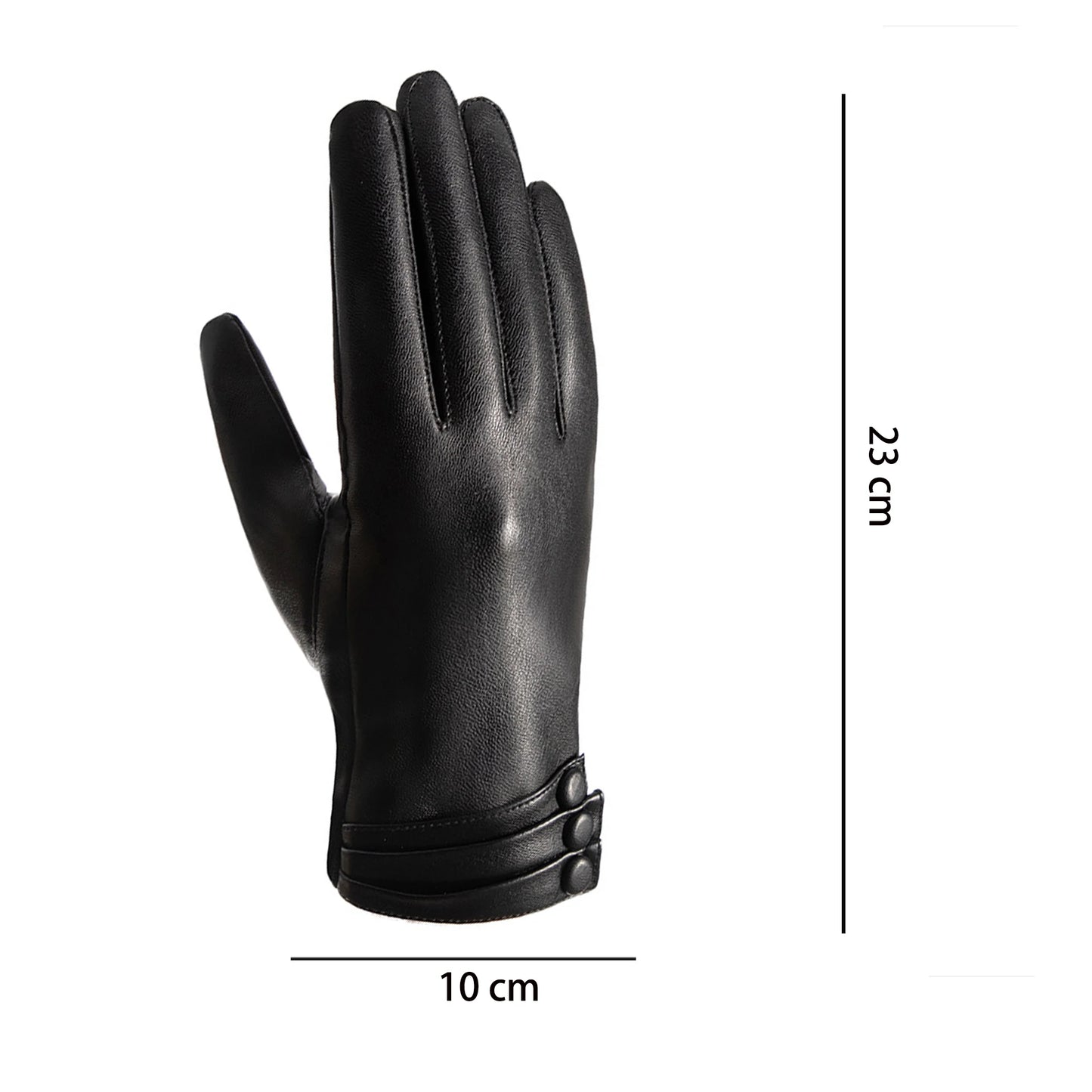 Handschuhe Damen Winter Outdoor Mode Bequeme Warme Handschuhe Plüsch Touchscreen Fahren PU Lederhandschuhe