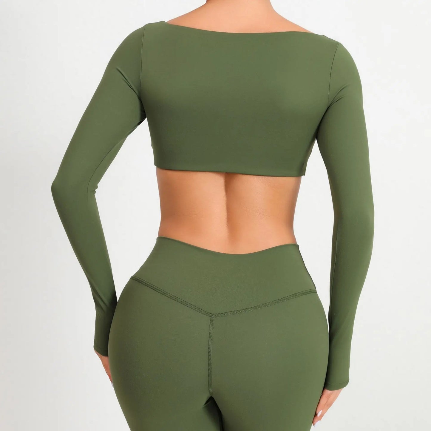 Sexy Fitness Long Sleeve Yoga Clothes Backless Gym Top Women Breathable Sports Crop Yop Shirts Quick Dry Sportswear Women Top