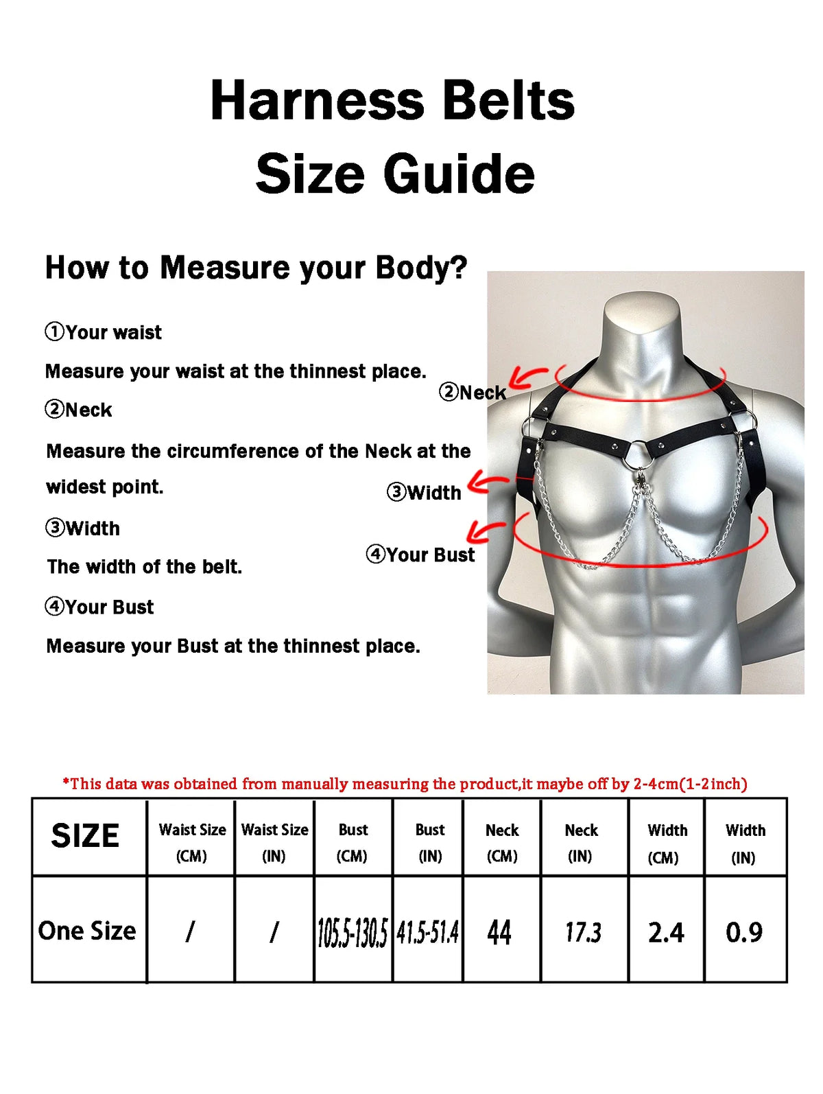 PU Leather Chest Harness with Chain for Men,Abjustable Punk Leather Cage Chest Harness,Festival Rave Outfit Chest Belt Accessory