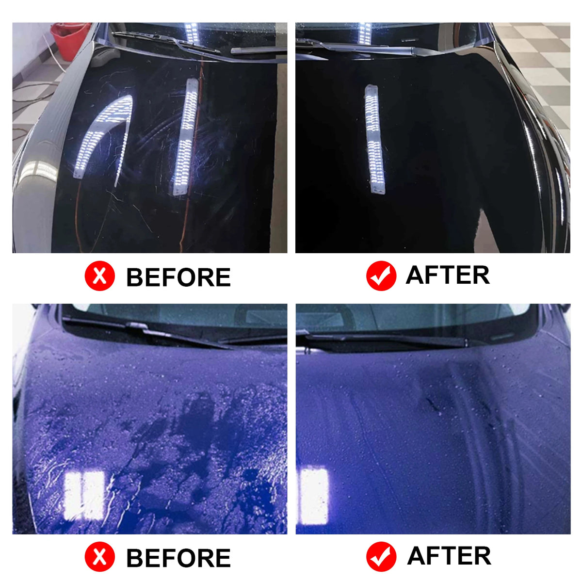 Car Nano Ceramic Coating Wax All-in-One Car Polish Scratch Removal Hydrophobic Sealant for Deep Gloss & Long Lasting Protection