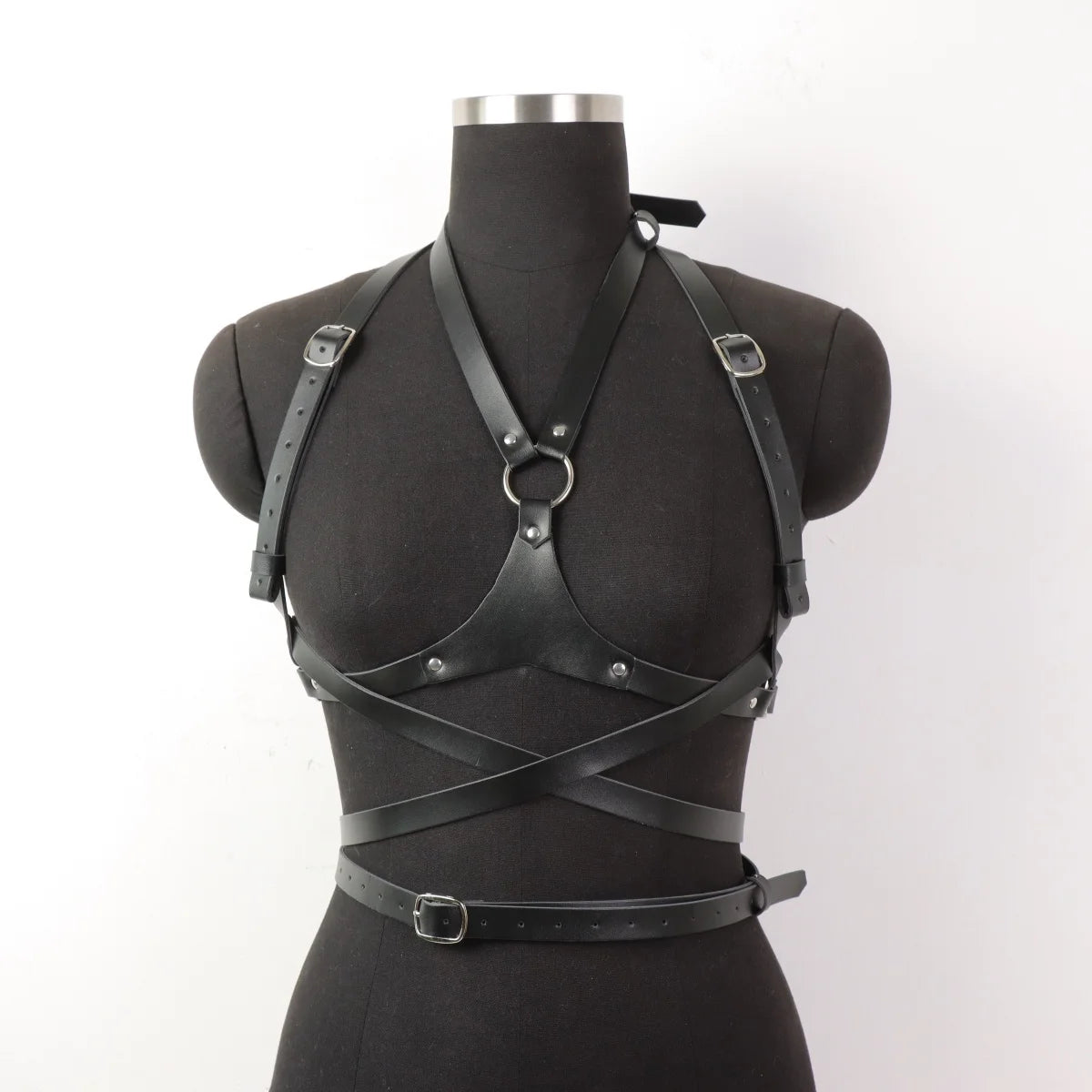 Women'S Chest Harness, Punk Gothic Style Criss Cross Waist, Cincher for Party And Casual Attire