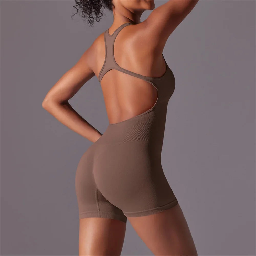 Women Training Yoga Set Sportswear Women Sports Jumpsuit Fitness Rompers Stretch Female Push Up Gym Workout Clothes Bodysuits