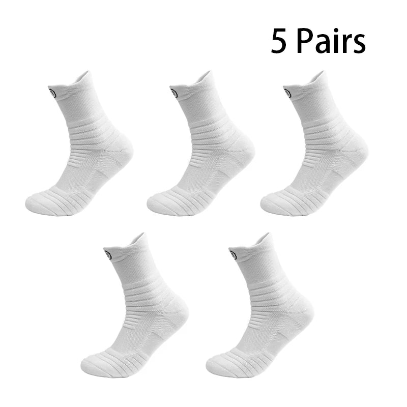 Men's Socks Compression Stockings Breathable Basketball Sports Cycling Socks Moisture Wicking High Elastic Tube Sport Socks