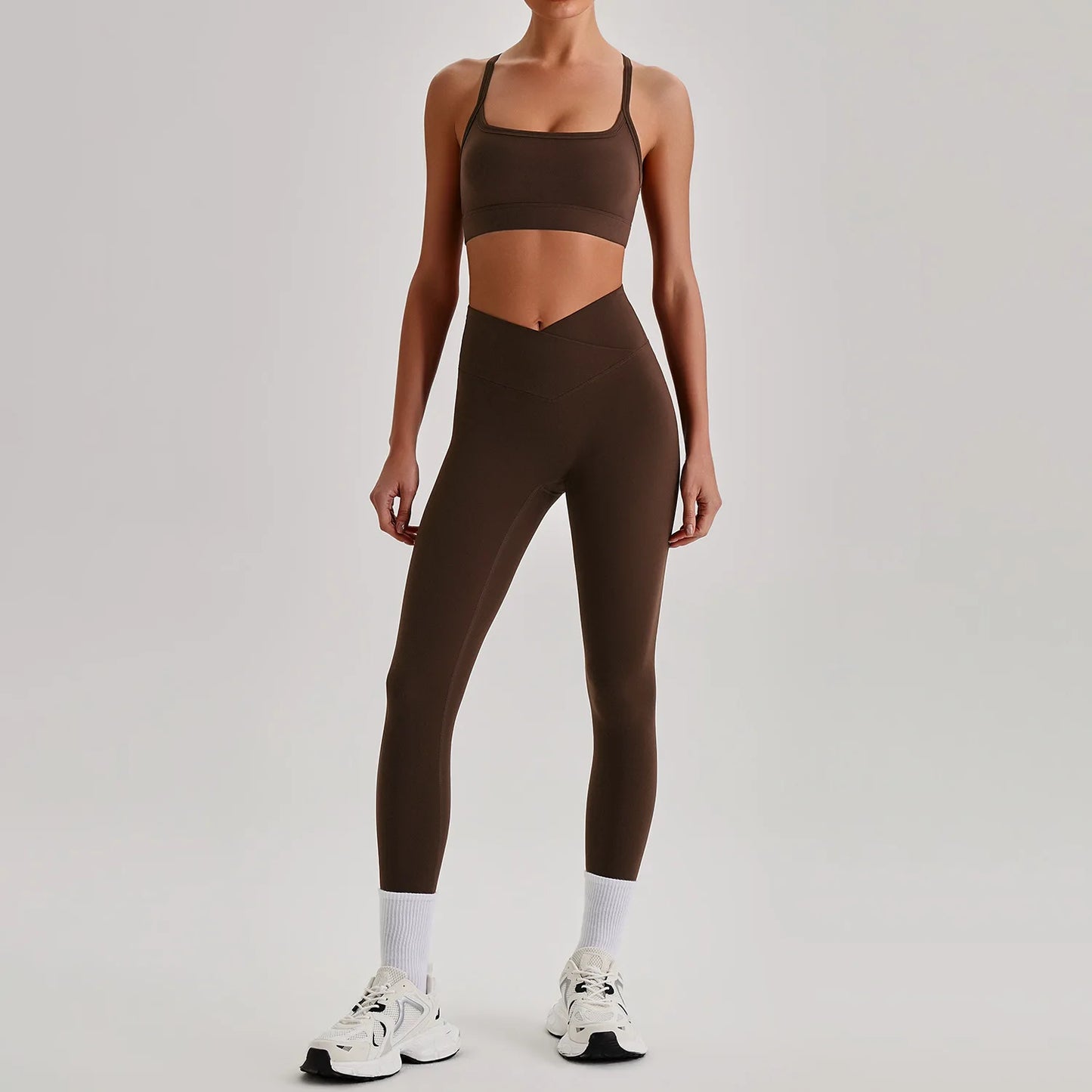 Women's Yoga Sets High Waist Tummy Control Leggings Push Up Sportswear Gym Workout Outfits Sports Fitness Clothes Hot Sale New