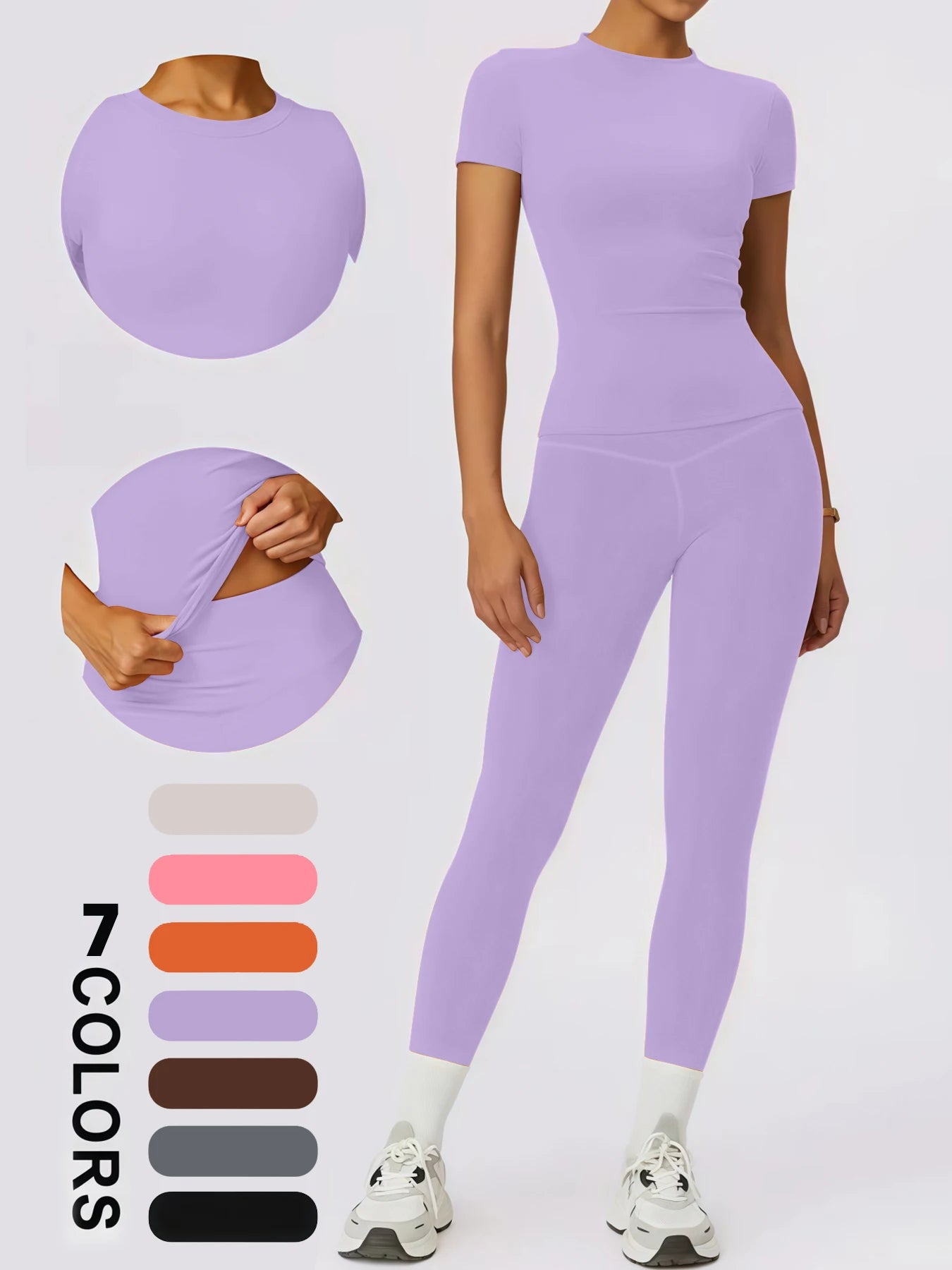 Women's Yoga Set, High-Quality Body-Fitting Quick-Dry Fitness Wear, Sport Yoga Two-Piece Set