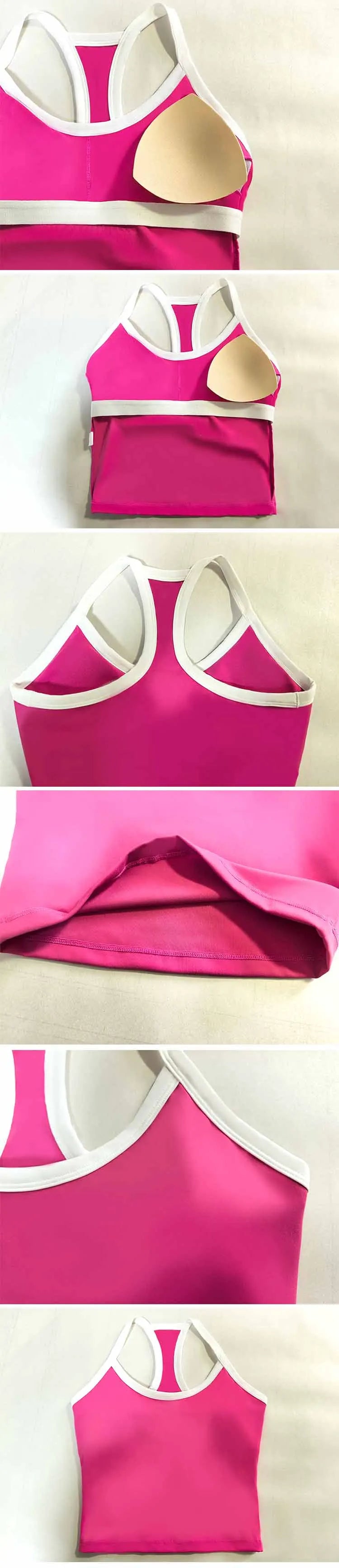 GYM 2 Piece Set Racerback Design+Shorts Women Sports Bra with Padded Yoga Halterneck Top High Waist Pant Summer Running Fitness