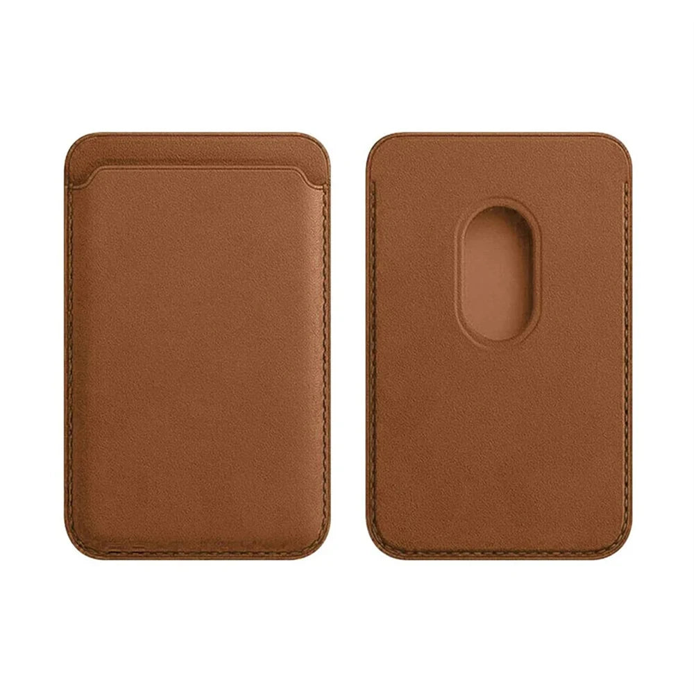 Offical Magnetic Finewoven Card Holder Leather Wallet For iPhone 18 17 16 15 14 13 Pro Max Samsung S26 S25 S24 Ultra Plus Cover