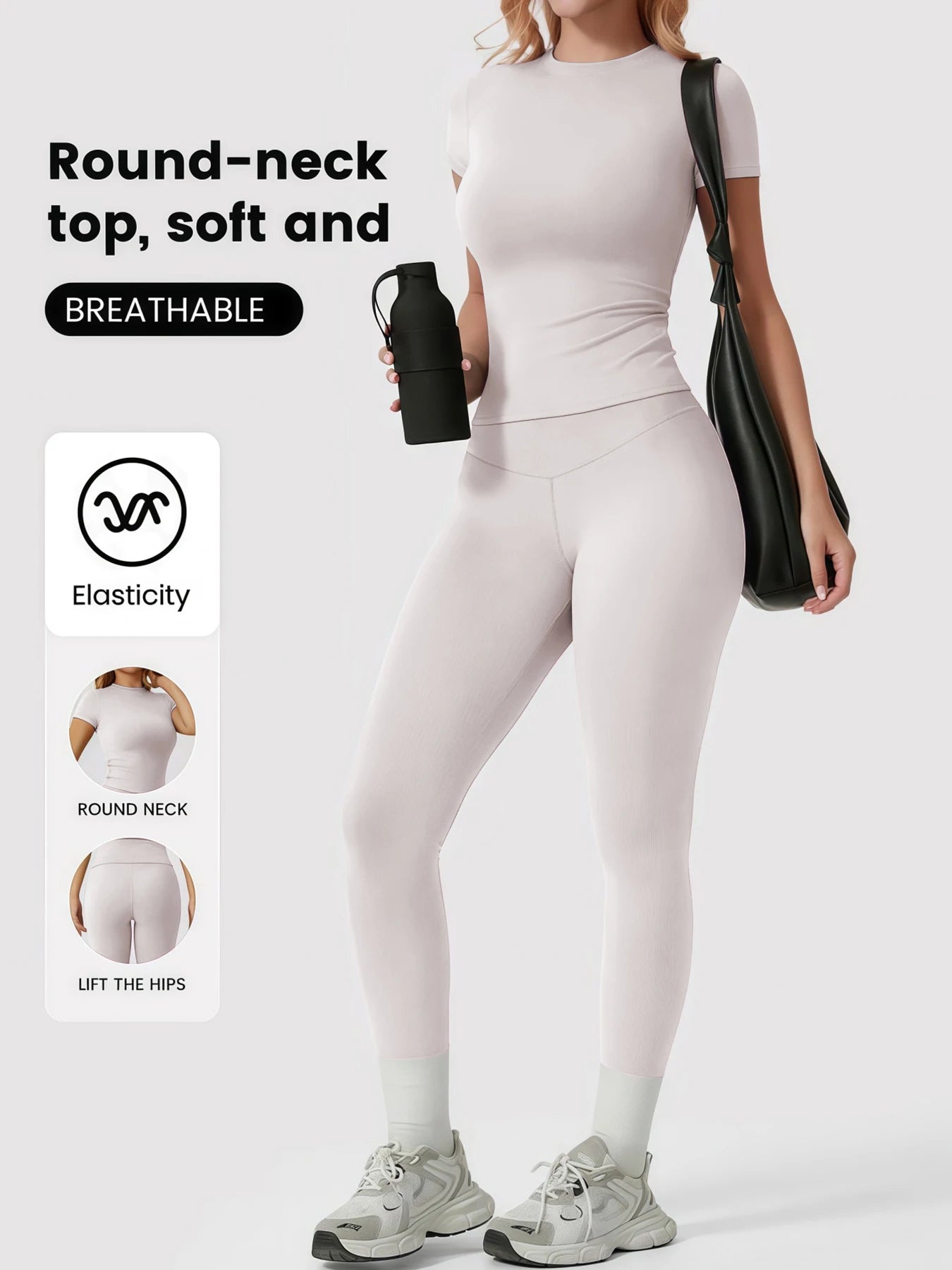 Women's Yoga Set, High-Quality Body-Fitting Quick-Dry Fitness Wear, Sport Yoga Two-Piece Set