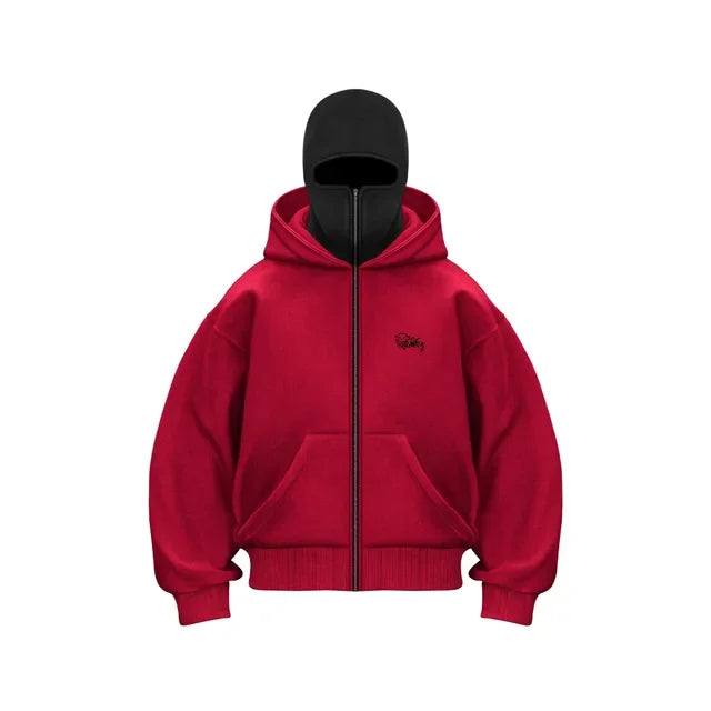 New Hoodie Mens Loose Hooded Zipper Jacket Gothic Star Fashion Punk Y2k Hip Hop Harajuku Clothing Men Sweatshirts Oversized