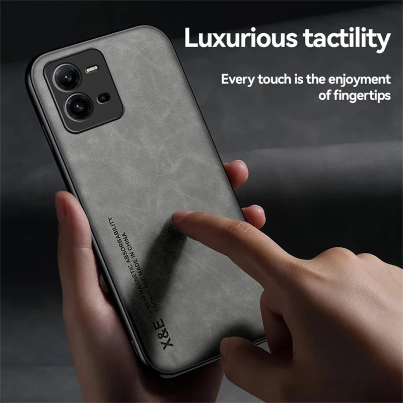 For Vivo V25E V25 Case Magnetic Car Texture Leather Shockproof Phone Case For Vivov25 Vivov25e V 25 E 25E 4G 5G 2022 Back Cover