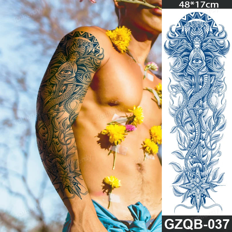 New Juice tattoo natural ink long lasting temporary tattoos full arm sleeve waterproof body art painting large tattoo sticker