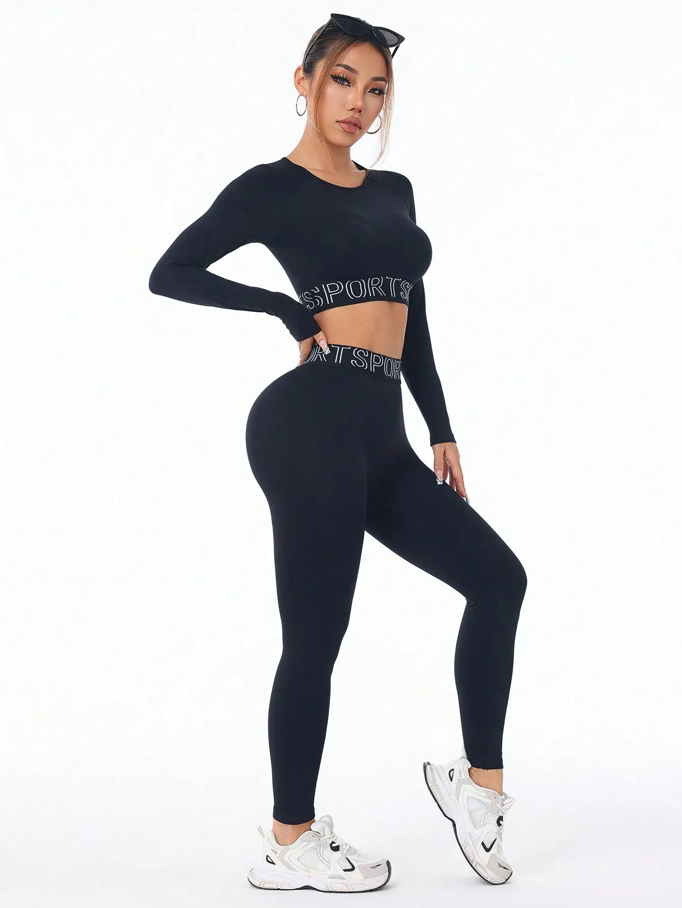 Yoga Sets Sports Fitness High Waist Hip Lift Breathable 2pc Set Workout Clothing Gym Leggings Tracksuit for Women