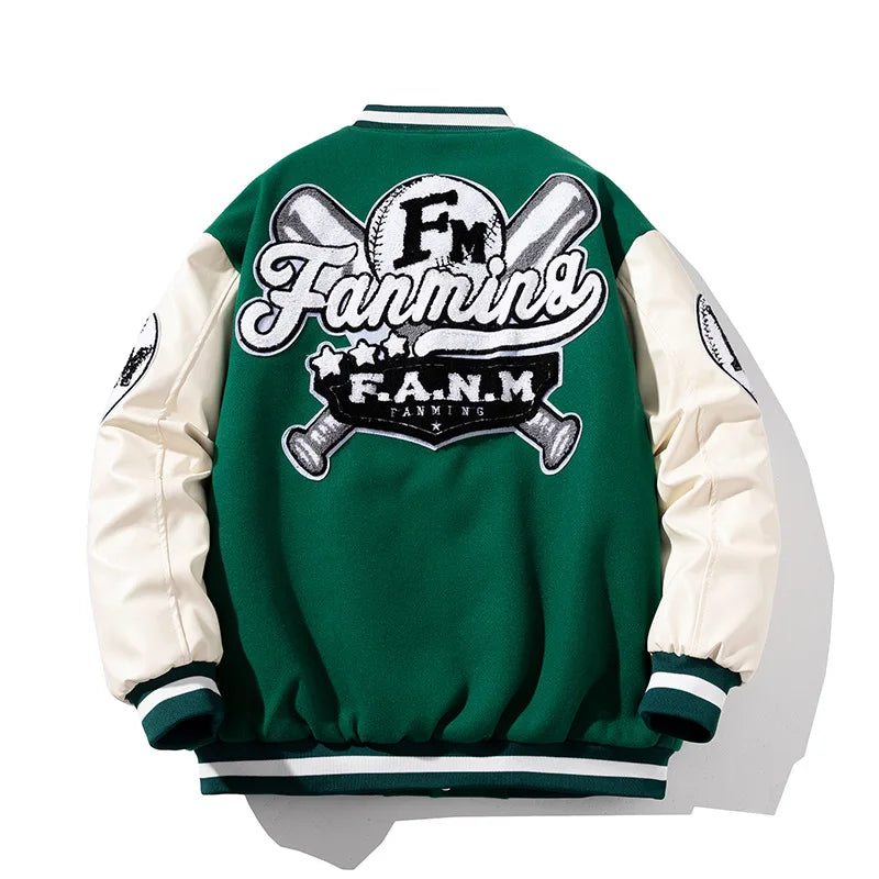 Herrenjacke Baseballuniform Herren Loose Embroidery Tide Brand Mäntel Frühling Herbst Casual College Wear Amerikanische Modekleidung