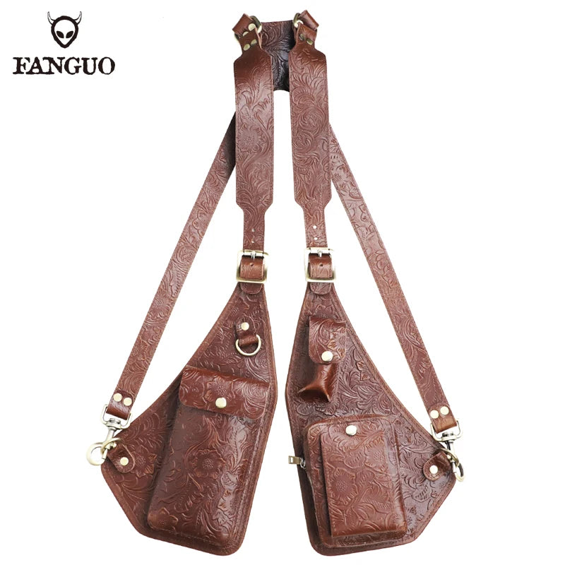 Genuine Leather Anti-Theft Underarm Shoulder Bag Armpit Tactically Bag For Men Shoulder Holsters Storage Pack