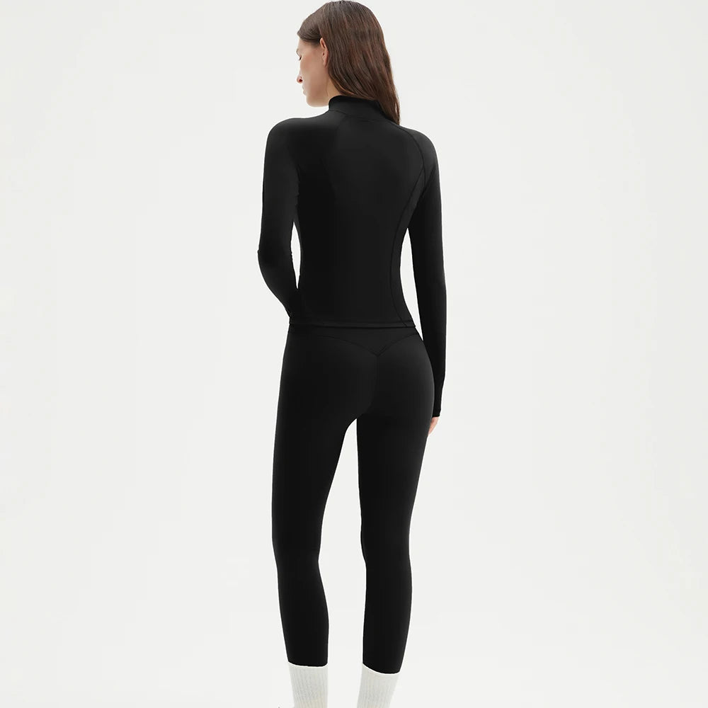 2 Pcs Yoga Clothes Women's Tracksuit Athletic Wear Long Sleeve Sports Top Leggings Suit  Fitness Suit Gym Workout Clothes Femme