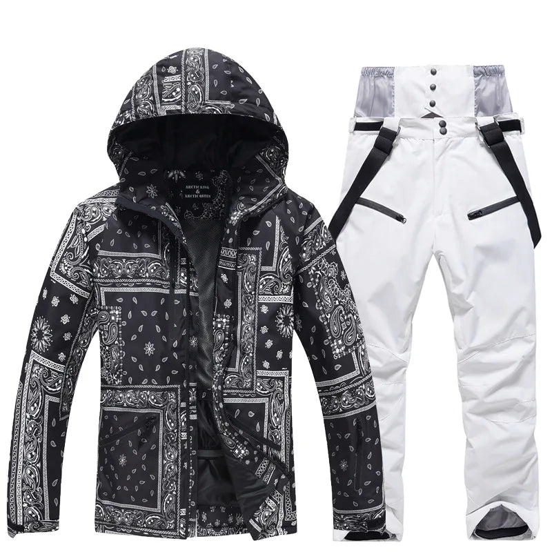 New Fashion, Men's and Women's, Ski Suit Sets, Waterproof, Snow Costume, Ski Jacket and Pant Set, Outdoor Clothing, Snowboarding