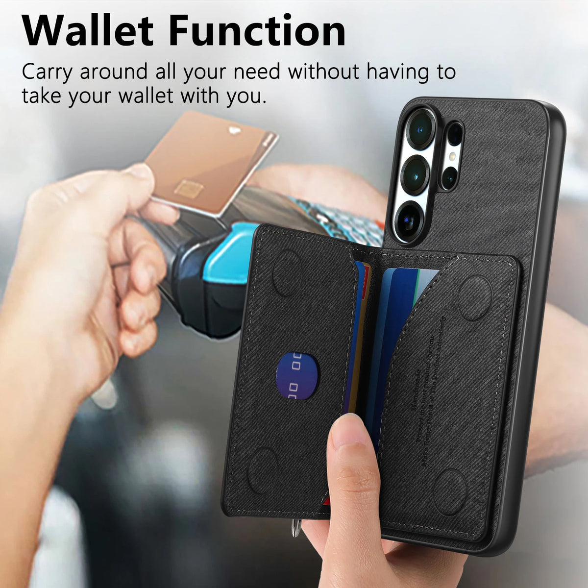 Zipper Cards Wallet Leather Phone Case For Samsung Galaxy S26 S24 S23 S22 Ultra Plus S23 S26 S25FE Purse Card Holder Stand Cover