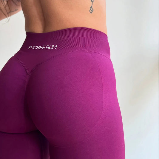 Bum Shaping Leggings Women Seamless Sports Yoga Pants Low Ribbed Band Gym clothes Fitness Workout Scrunch Butt Tight