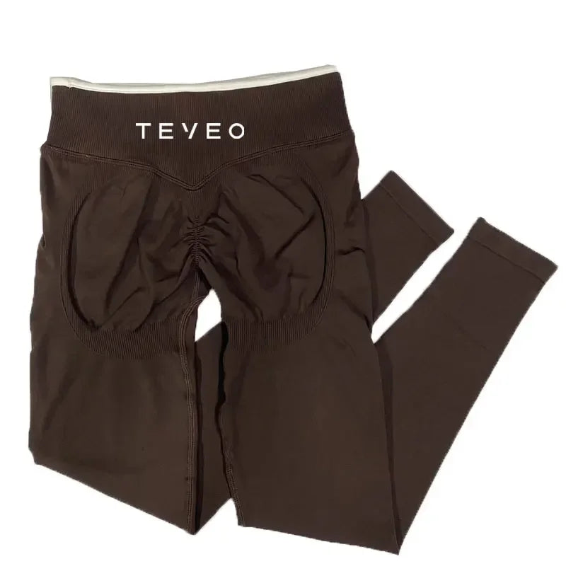 TEV Women's Sports Yoga Shorts Fitness Cycling Elastic Sports Pants Ignite Sculpt Scrunch Short Yoga Bra Set leggings