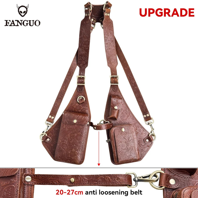 Genuine Leather Anti-Theft Underarm Shoulder Bag Armpit Tactically Bag For Men Shoulder Holsters Storage Pack