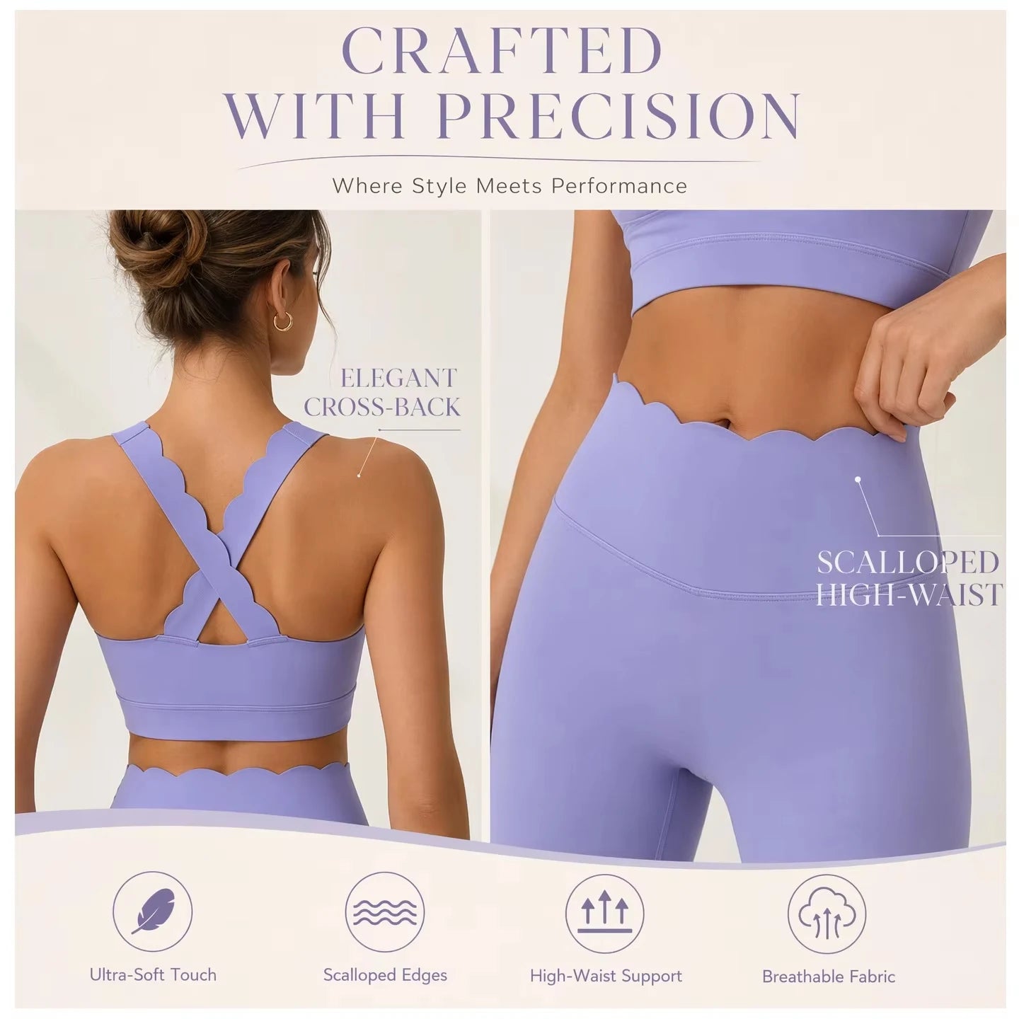 Gym Suit Two Pieces Fitness Yoga Set Women Solid Color Super Streth Slim Fit Running Sportswear Breathable Workout Clothes