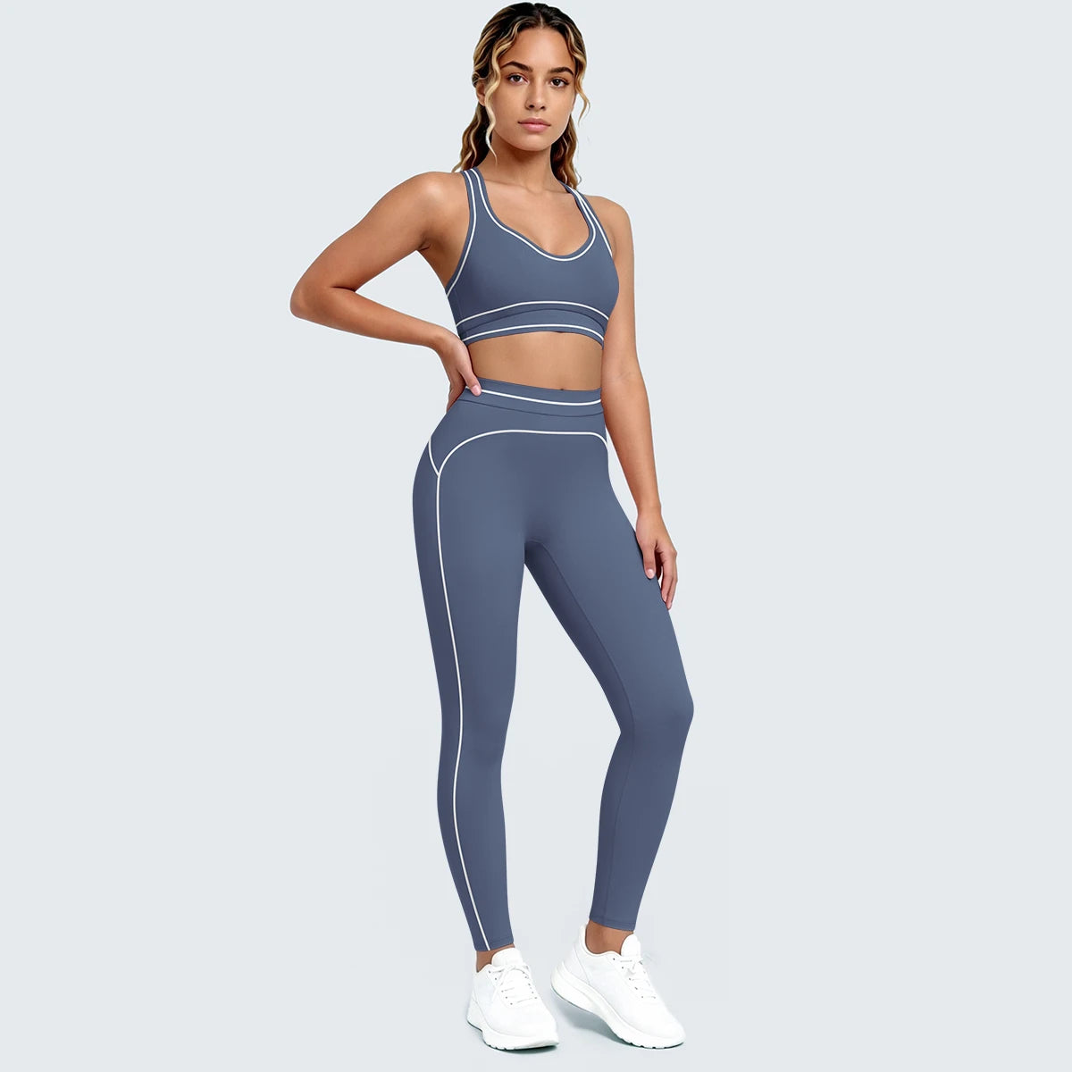 Women Fitness Yoga Sports Set Sexy Beautiful Back Yoga Bra Workout Top Summer Running Sports Bra High Waisted Push Up Yoga Pants