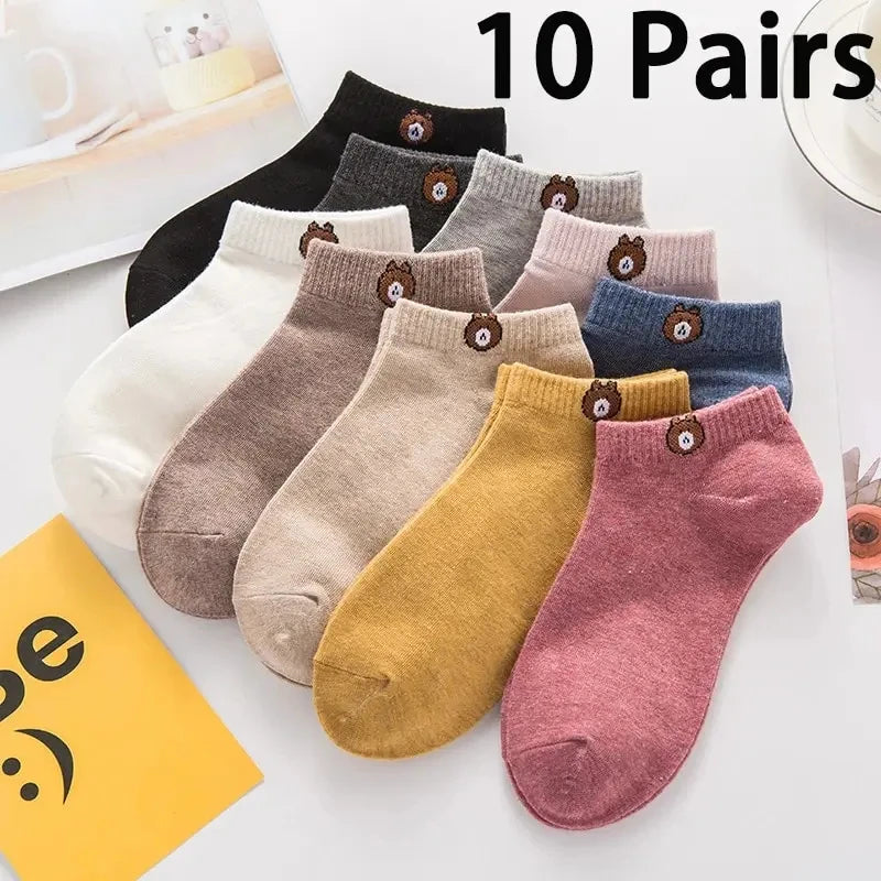 5 Pairs of New Spring and Fall Sports Students MEN'S Soft Anti-odor Sweat Sports Mid-calf Socks