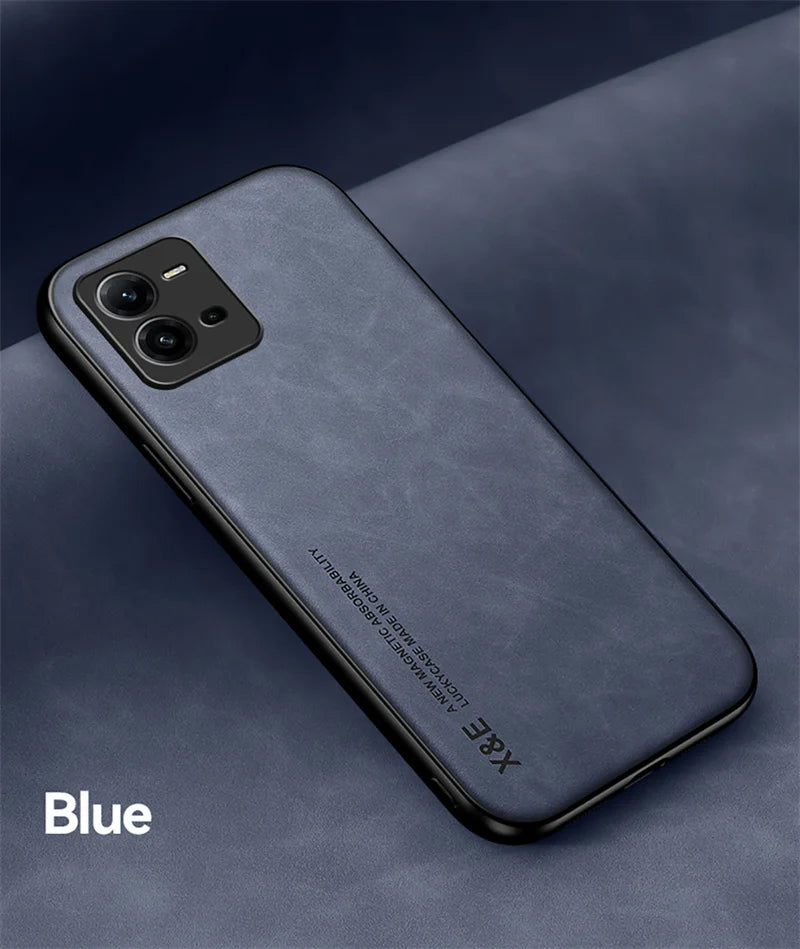 For Vivo V25E V25 Case Magnetic Car Texture Leather Shockproof Phone Case For Vivov25 Vivov25e V 25 E 25E 4G 5G 2022 Back Cover