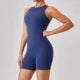 SOISOU One Piece Jumpsuit Women Sleeveless Back Zipper Sportswear Woman Gym Yoga Sport Sets Nylon Fitness Sets Women Tracksuit