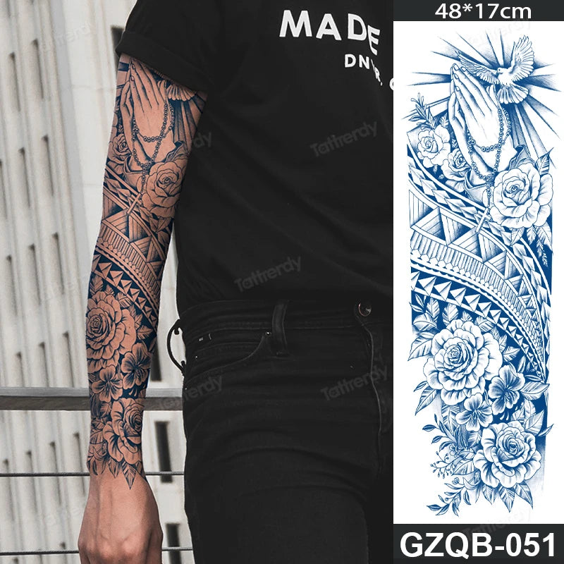 New Juice tattoo natural ink long lasting temporary tattoos full arm sleeve waterproof body art painting large tattoo sticker
