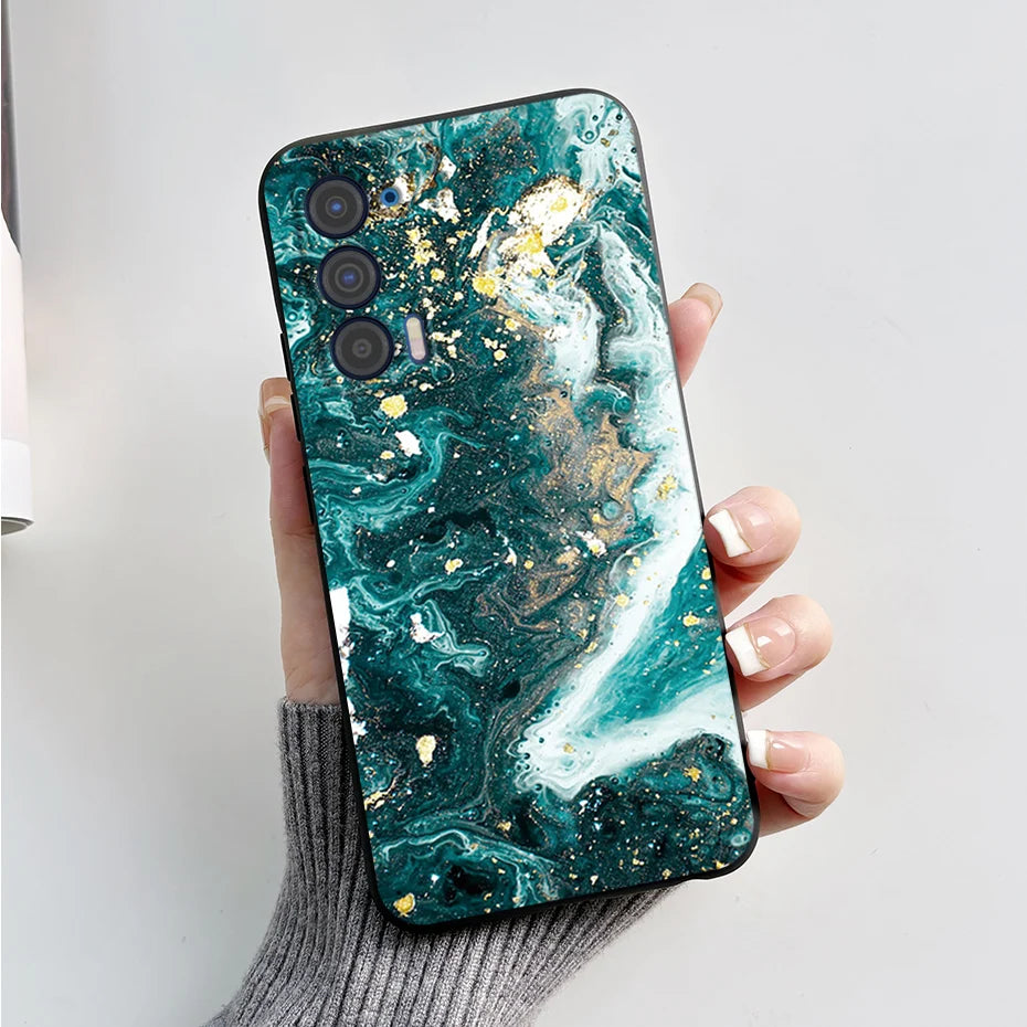 Silicon Case For Motorola Edge (2021) / Edge 5G UW (2021) Fashion Marble Pattern Soft TPU Phone Cases For Edge 2021 XT2141 Funda
