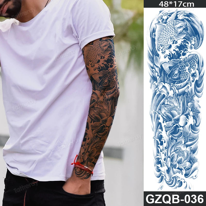 New Juice tattoo natural ink long lasting temporary tattoos full arm sleeve waterproof body art painting large tattoo sticker