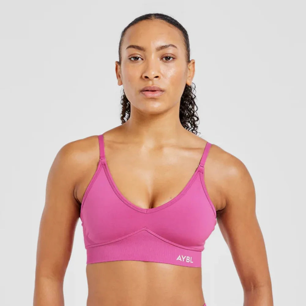 Brand Women's Sports & Yoga Set: Seamless Compression Shorts and Yoga Bra—Moisture-Wicking, Non-Slip, and Secure.