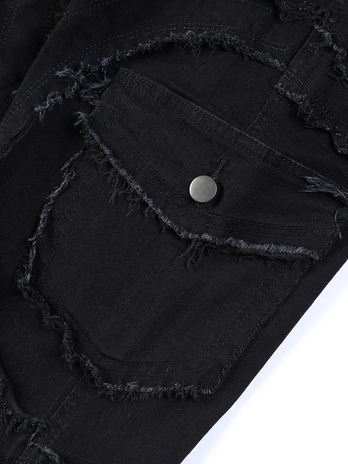 New Men Ripped Stacked Jeans Distressed Slim Fit Skinny Straight Leg Jeans Fashion Hip Hop Denim Pants Casual Streetwear