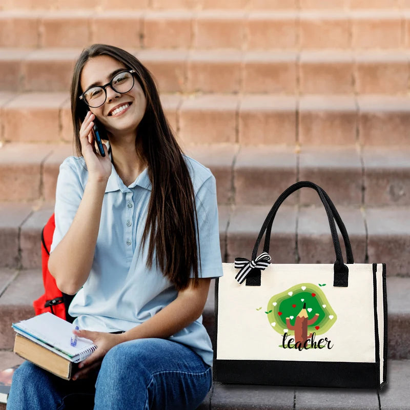 Daily portable unisex large handbag, large capacity personalized printing shoulder hand carry tote bag