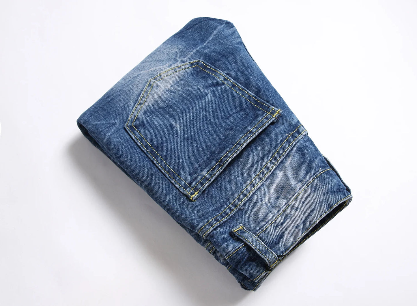 Boys' Cartoon Straight-leg Ripped Jeans Children Washed Non-stretch Denim Trousers Big Kids Casual Pants