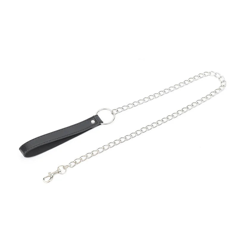 B*ndage R*straint Kit Adjustable Collar & Wrist Cuffs Durable PU Leather Fetish Play Set for Adult Couples