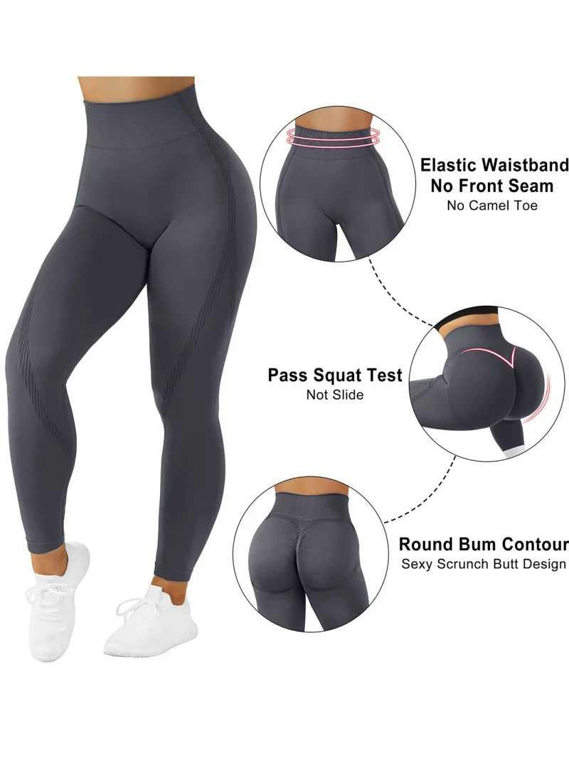 Seamless Butt Lifting Workout Leggings For Women High Waist Yoga Compression Tights Pants Women's Gym Leggings