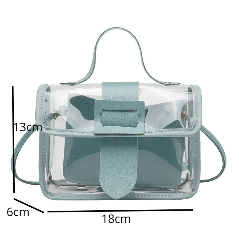 Korean Transparent Fashion Women's Bag Summer PVC Single Shoulder Crossbody Bag Handbags Crossbody