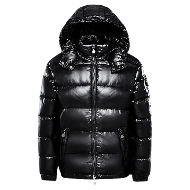Fashion Waterproof Short Down Jacket Male Lightweight Snow ski Duck Down Parka High Quality Glossy Parka Winter Down Jacket Mens