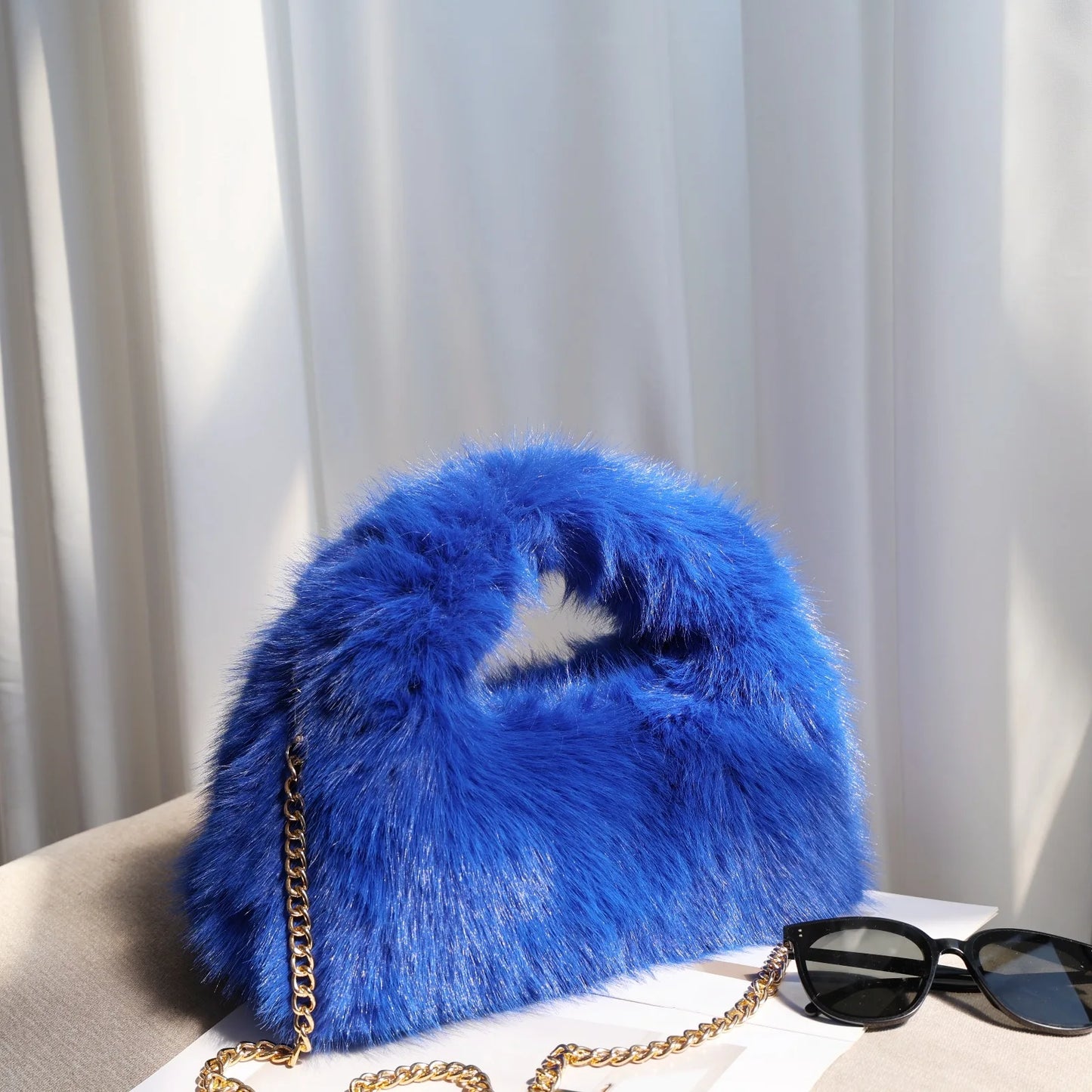 Winter Leopard Plush Handbags for Women Luxury Faux Fur Female Hobos Crossbody Bags Large Capacity Furry Clutch Shoulder Bag