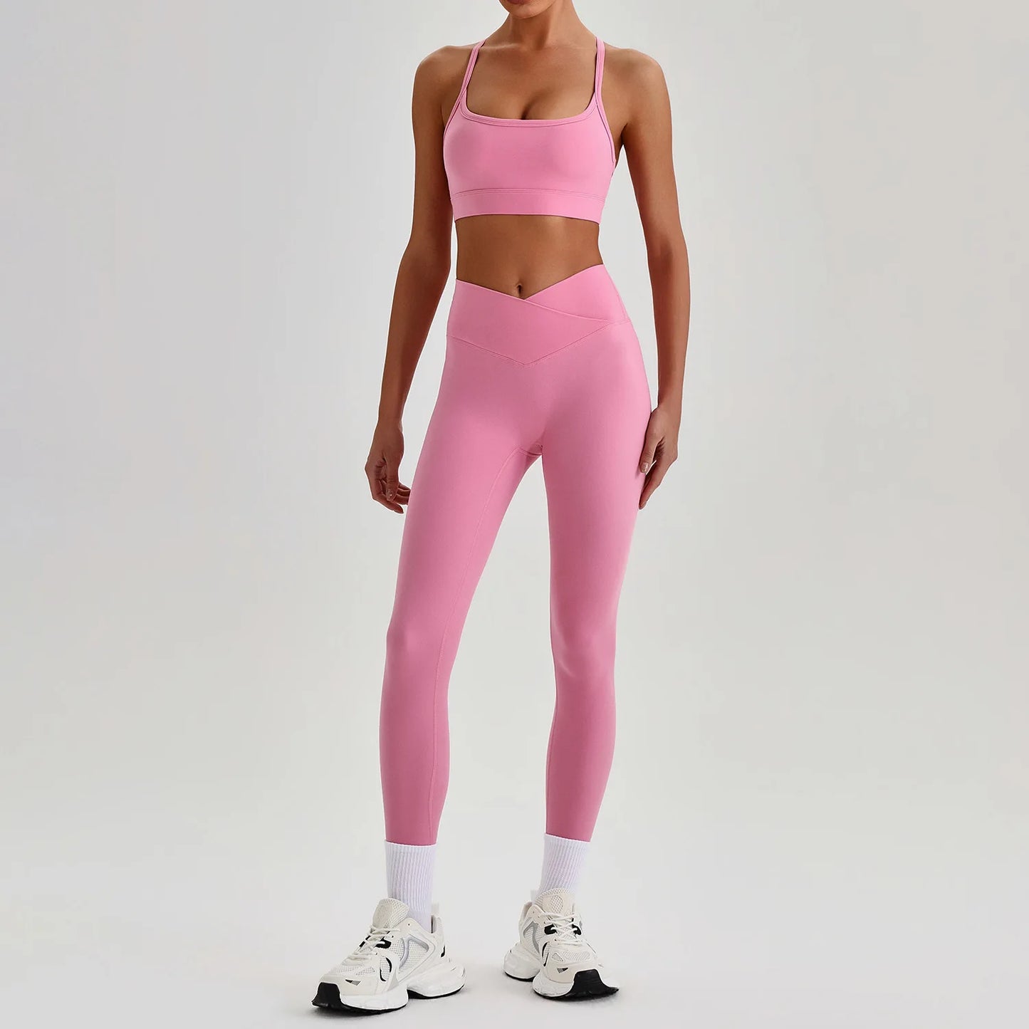 Women's Yoga Sets High Waist Tummy Control Leggings Push Up Sportswear Gym Workout Outfits Sports Fitness Clothes Hot Sale New