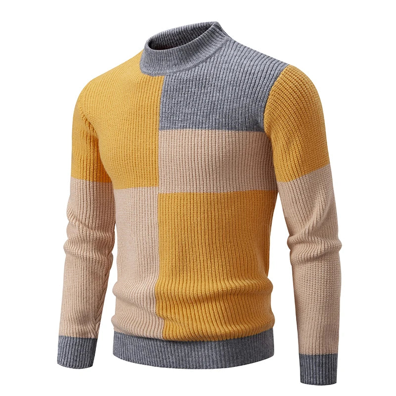 15 Colors Autumn and Winter New Men's Warm Sweater Knitted with Sheep Fleece Sweaters Fashion Pullover Men