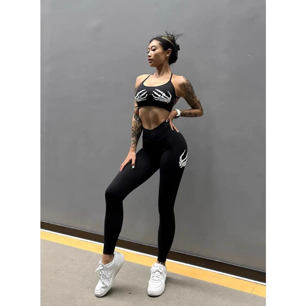 Women's Sports Fitness Set Underwear Bra Beauty Yoga Vest Running Training High-grade European and American Trend Suspenders