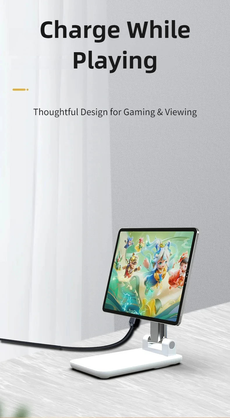 Magnetic Flexible Adjustable Phone Stand Foldable Portable Desktop Mount Holder for All Smartphones with Tight Clip Accessories