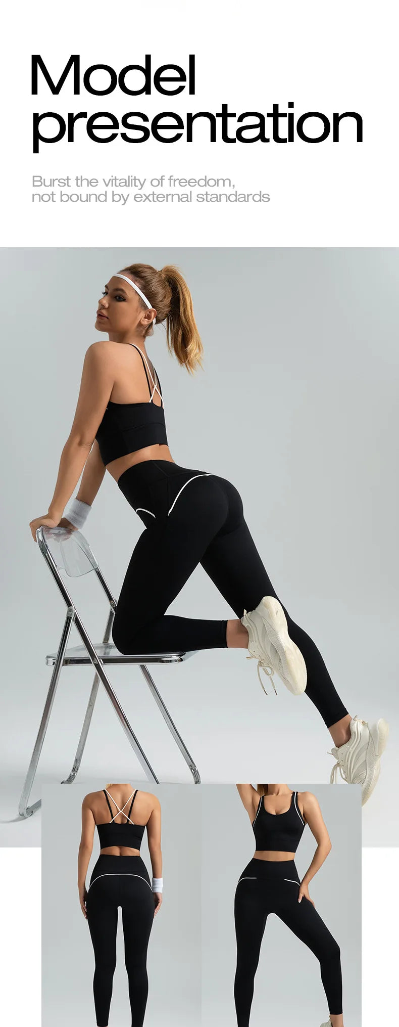 New Women's 2pcs Yoga Set Yoga Clothes High Waist Strap Cross High-elasticity Yoga Sports Bra Fitness Wear Set Women's Tracksuit
