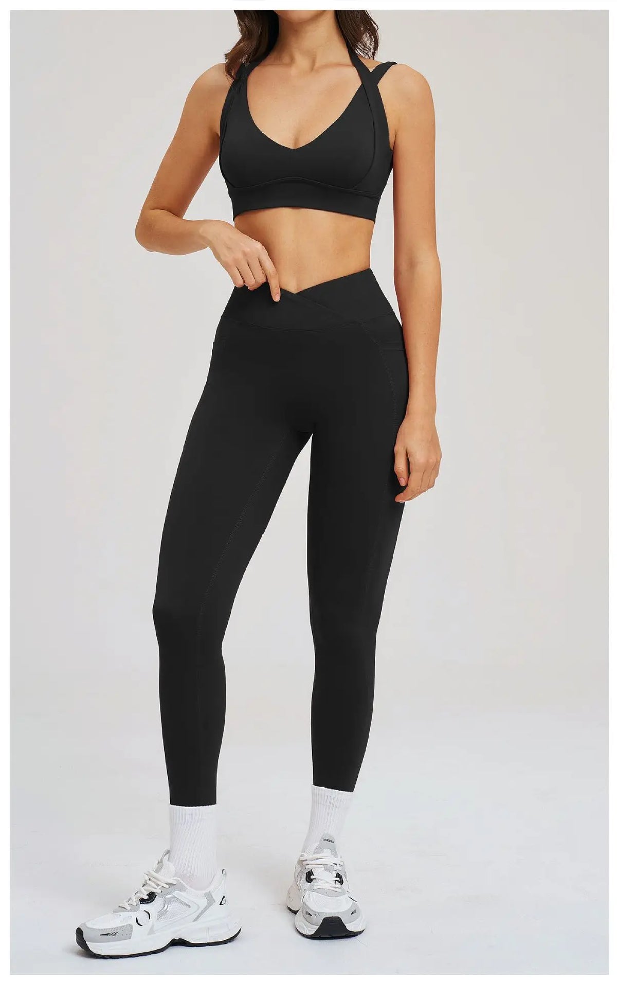 Yoga Clothes 2 Piece Women's Tracksuit Athletic Wear Fitness Suit Gym Outfits Workout Push Up Clothes Sports Bra Leggings Suit