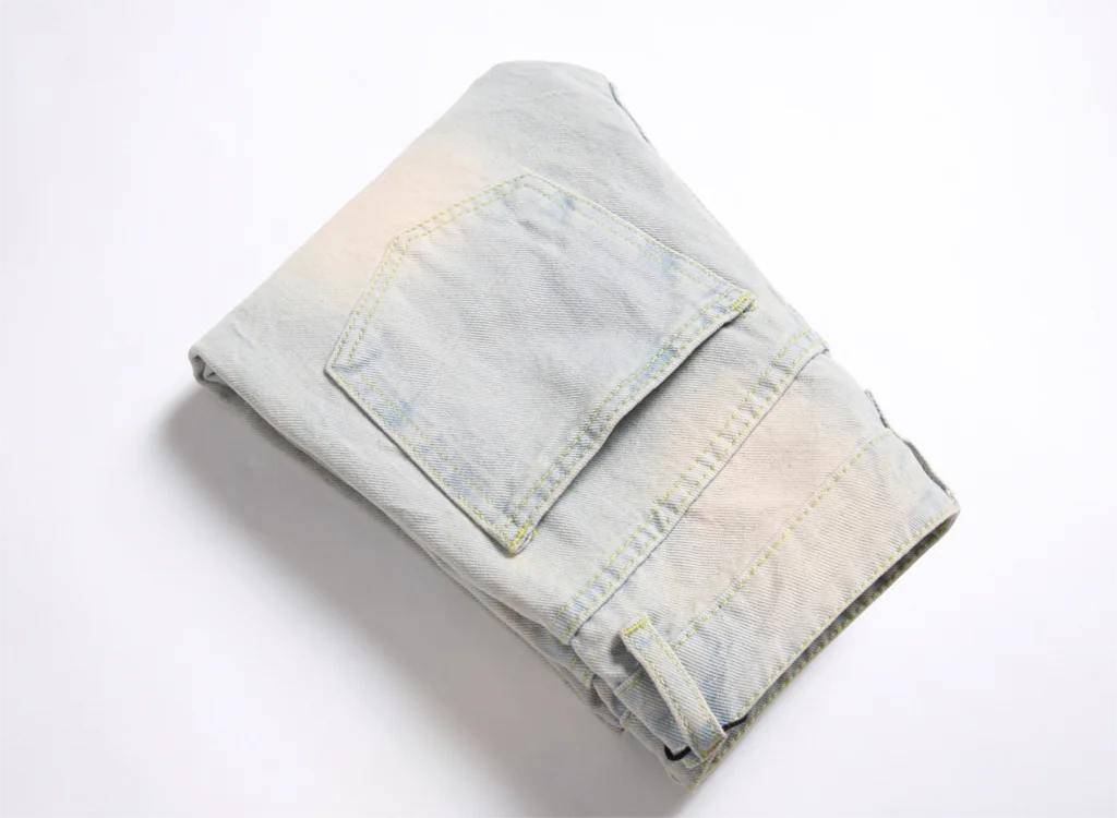 Boys' Cartoon Straight-leg Ripped Jeans Children Washed Non-stretch Denim Trousers Big Kids Casual Pants