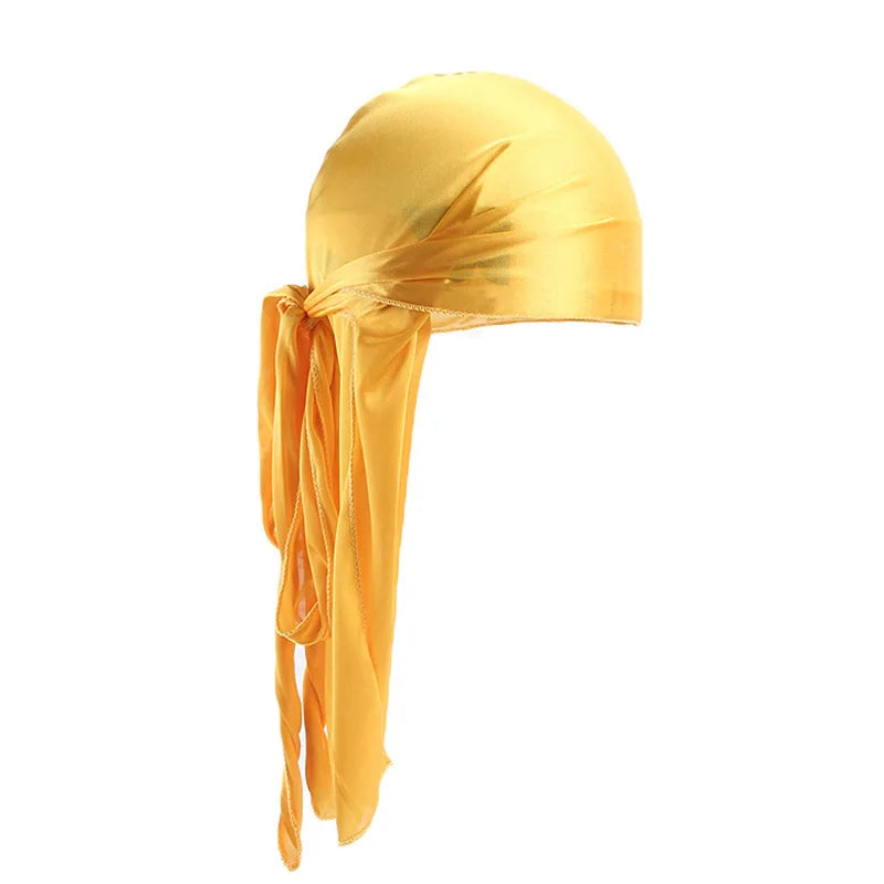 Long Tail Unisex Satin Doo Rag Durag Bandanas Cap Piratenhut Turban Herren Hip Hop Stirnband Biker Headwrap Damen Kopfbedeckung