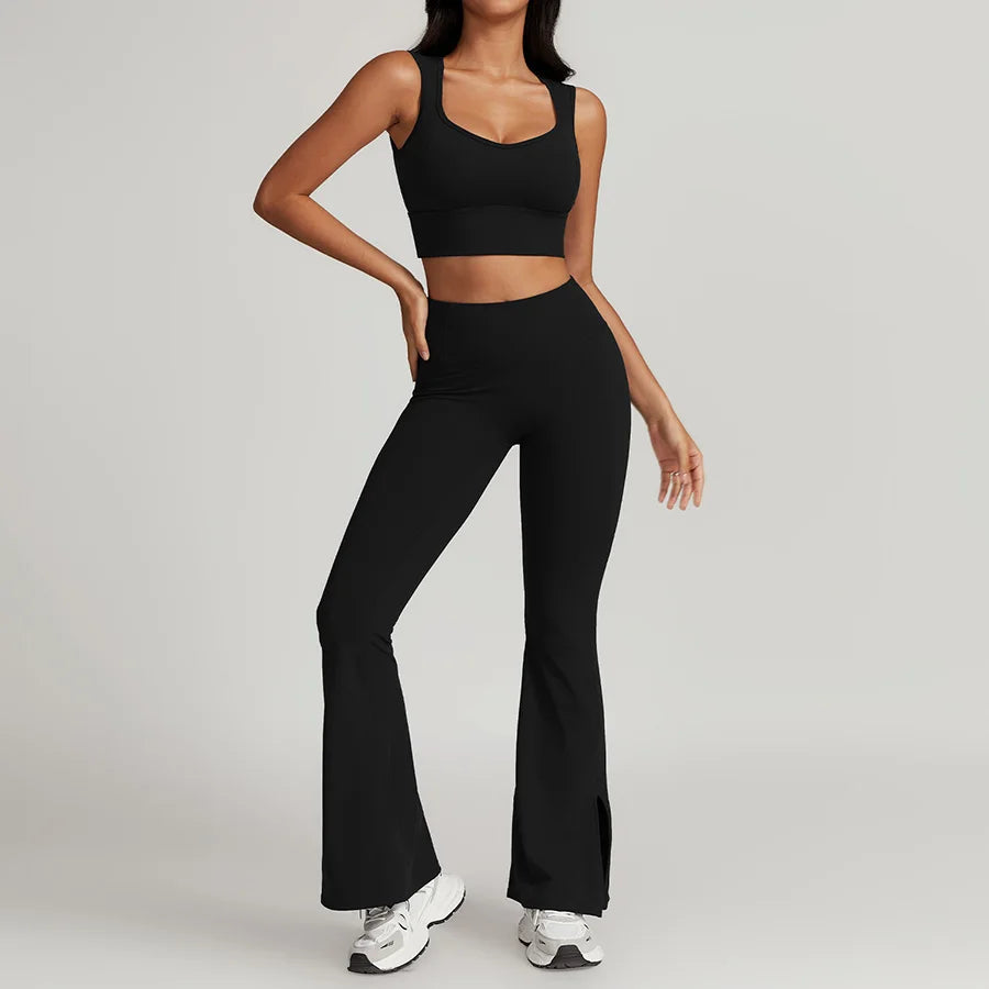 2 Pieces Yoga Suit Women Sexy Tight-Fitting Fitness Sports Set Gym Bra Elasticity High Waist Leggings Female Athletic Wear 8793